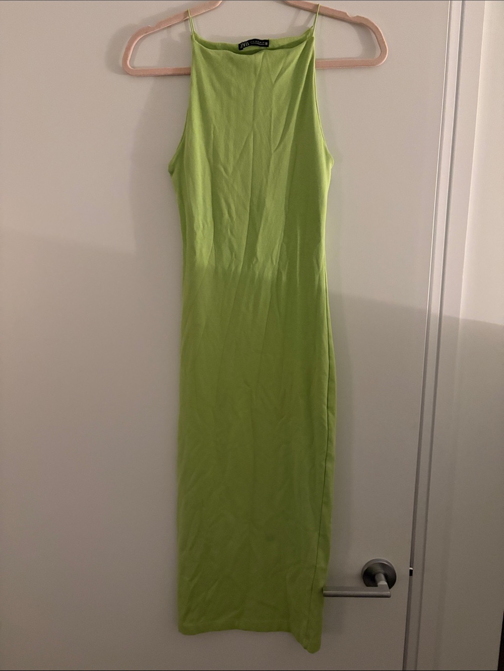 Zara Lime Green Sleeveless Maxi Dress